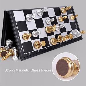 プレミアム ポータブル マグネットインダクション チェス 武器庫 チェス セット 軽量 1