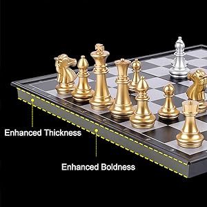 プレミアム ポータブル マグネットインダクション チェス 武器庫 チェス セット 軽量 3