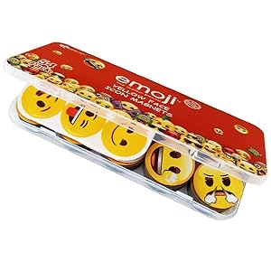 54Pcs かわいいエモジ 飾り付け磁石 冷蔵庫 ホワイトボード磁石 5