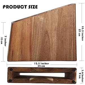 強い強化磁石を持つISO耐腐蚀木製磁性ナイフラック 3