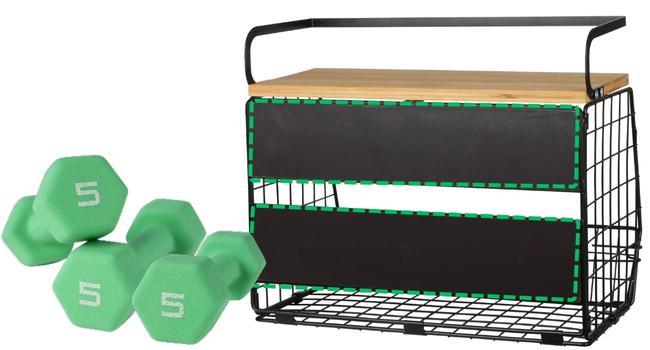 大容器 磁気収納ラック 木製蓋付き磁気キッチン棚 2