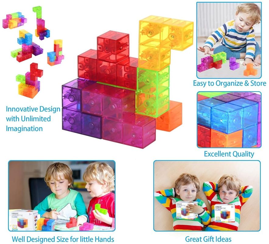 3D マグネット ルビック キューブ マグネット パズル キューブ 子供向け 7つの多形セット