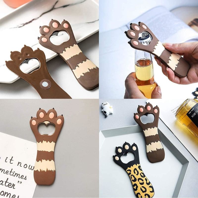 可愛い猫の足 ビールボトル開口器 冷蔵庫 マグネット コークール バーテンダー キッチンバーウェア