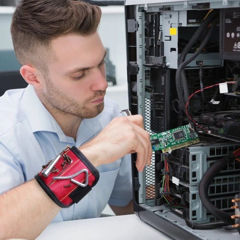 ポータブル磁気腕帯ツールキット 強力な磁気腕帯ツールストラップ 望遠鏡ピックアップツール 木工ツール 修理アクセサリー