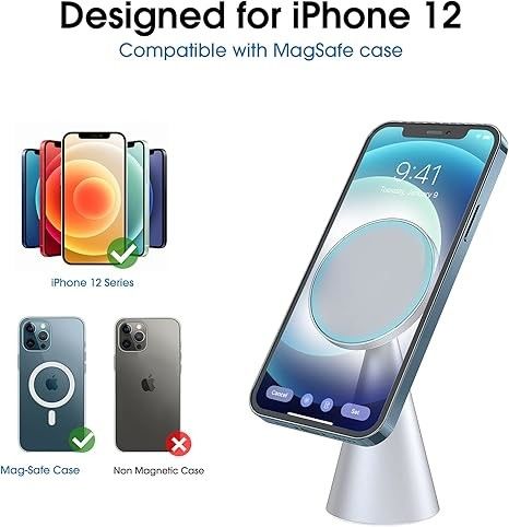 マグネット式電話スタンド iPhone 13&iPhone 12,ミニ,プロ,プロマックスと互換性,調整可能なアルミホルダー