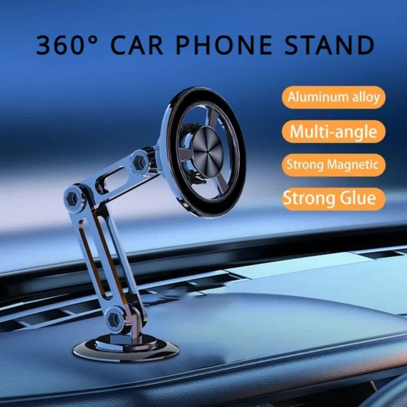 360°回転 強力な磁気自動車電話ホルダー マグセーフ 折りたたむ電話スタンド エアベント マグネット マウント GPS サポート 電話 14 13