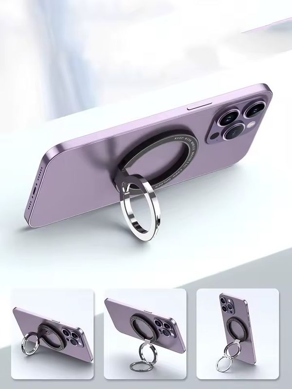 マグネット式携帯電話リングホルダー iPhone 12 13 14シリーズと互換性 マグセーフ 可外用携帯電話グリップ キックスタンド